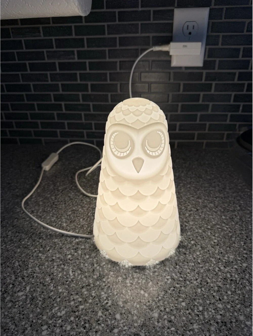 IKEA Solbo Owl Night Light, White Kids Indoor Plastic Lamp MPN B1609